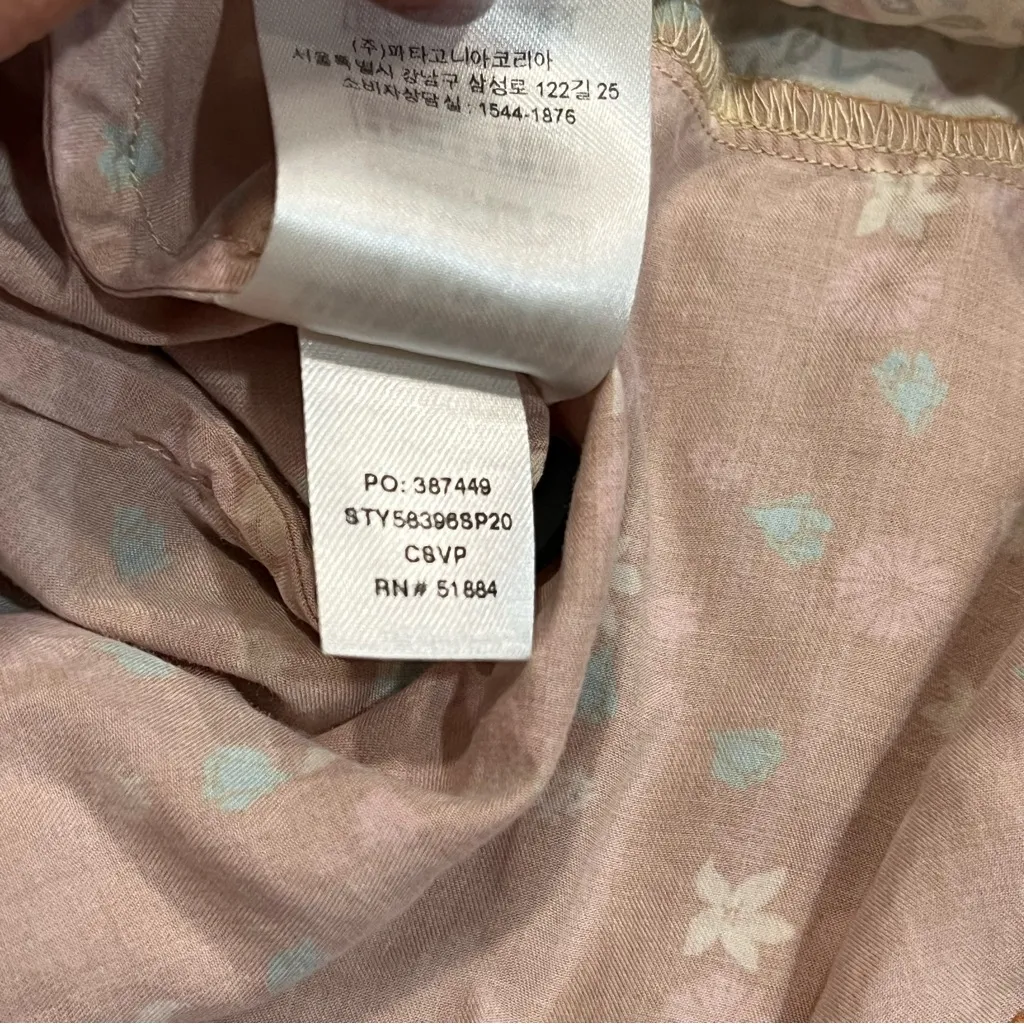 Patagonia Lost Wildflower Vela Peach Floral Dress size Large - Image 9