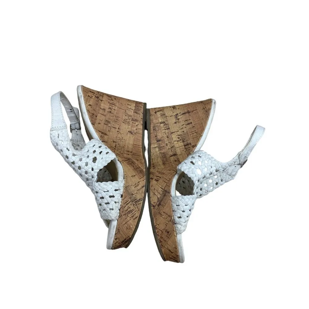 Women’s Mudd shoes heels wedges white cork bottom size 8m SKU 1036 - Image 6