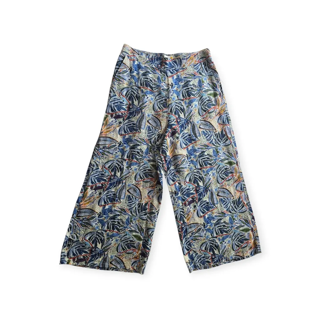 C&C‎ California 100% Linen Floral Print Women's Wide Leg Pants Size L - Image 3