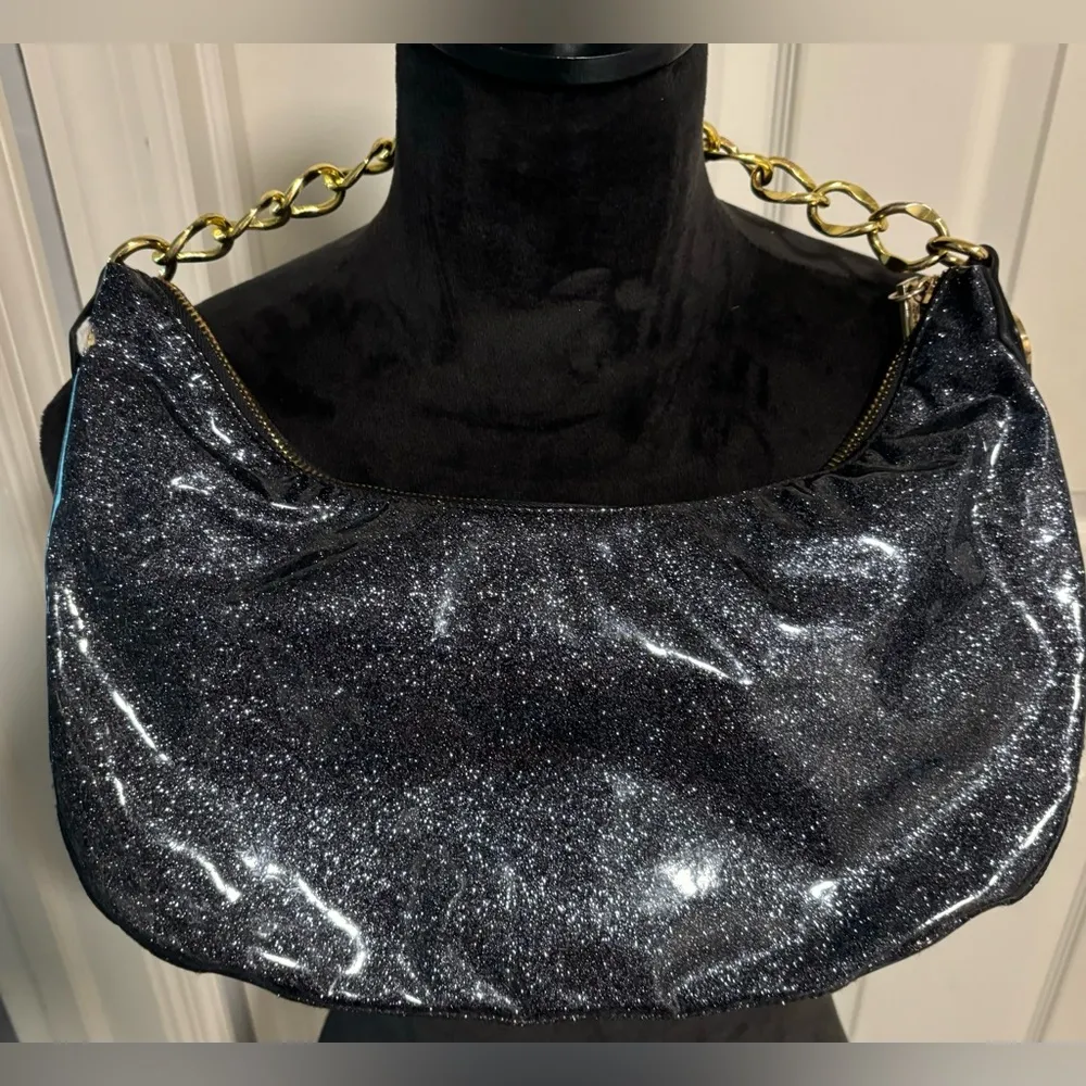 Betseyville by Betsey Johnson Black Sparkly Bag/Purse - Image 3