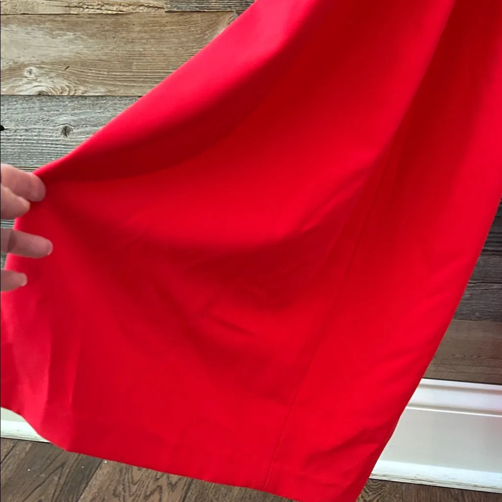 Alice + Olivia Audrie Crepe Red Pleated V-neck Belted Jumpsuit Size 4 NWT - Image 7