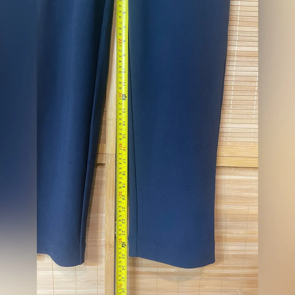 ZENANA navy blue stretch pull on trousers pants slacks womans medium - Image 7