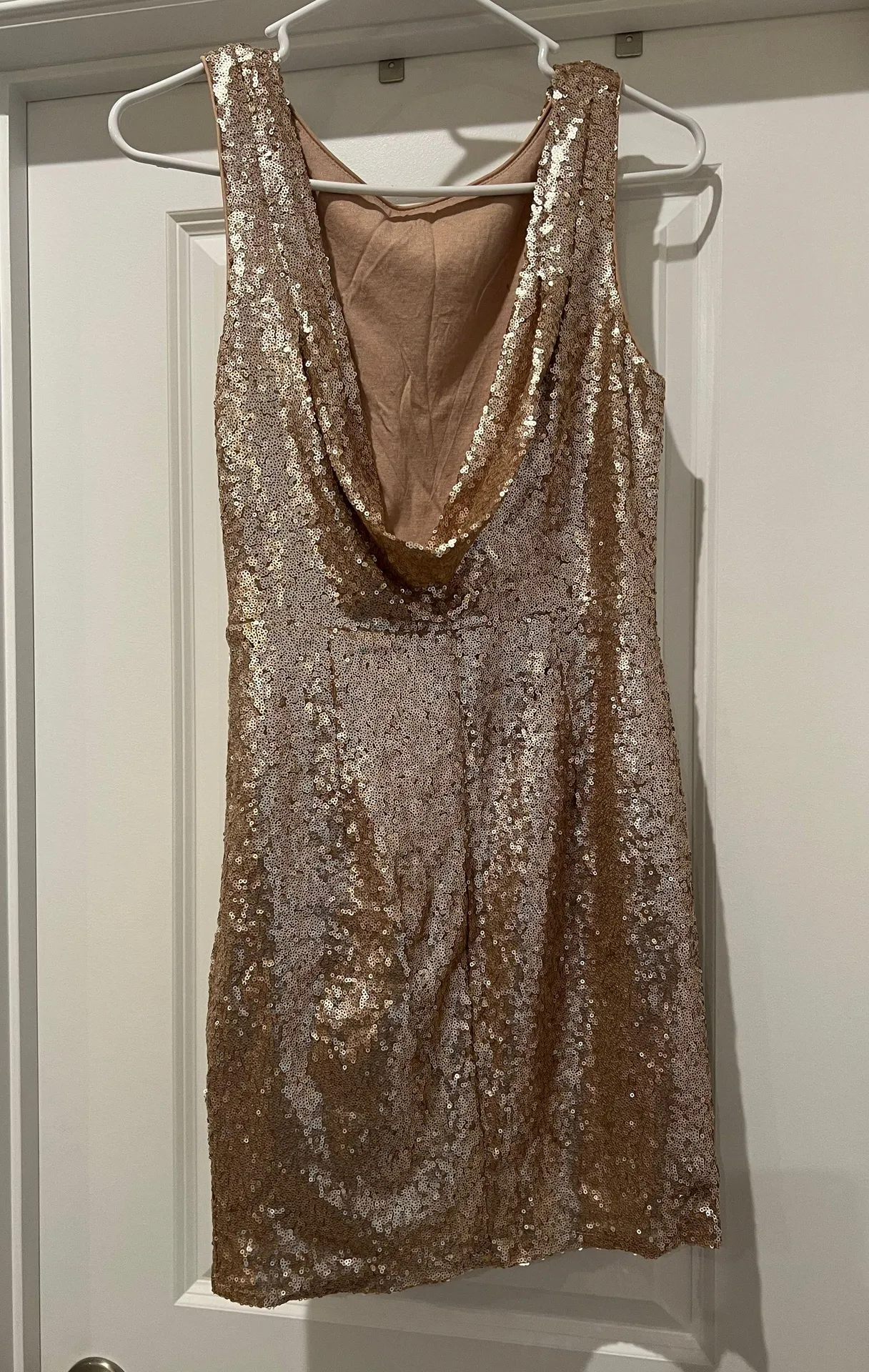 Gold Sequined Dress - Image 2