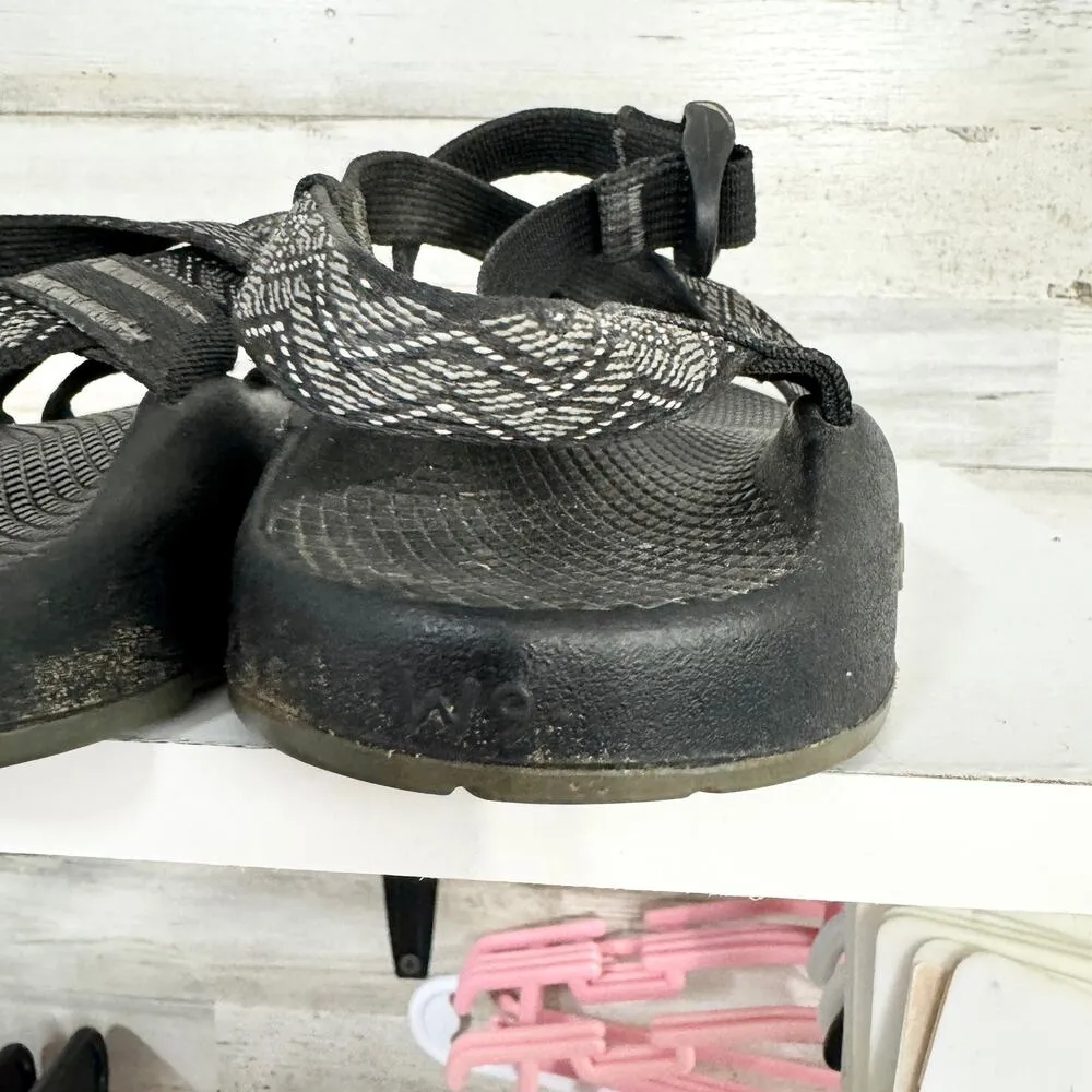 Chaco Z/2 Classic Sandals Vibram Soles Black Grey Zig Zags Womens 9 - Image 3