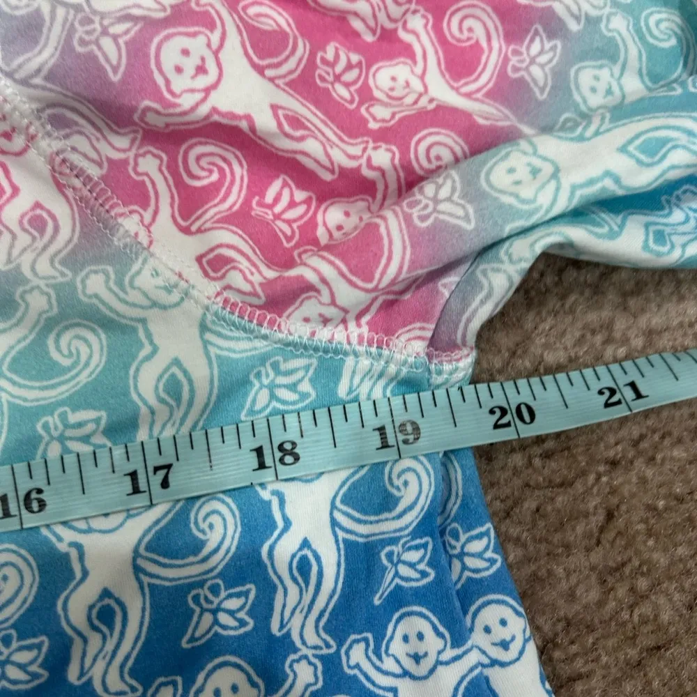 Never Worn Roller Rabbit Blue and Pink Ombré Monkey Henley Pajamas XL - Image 4