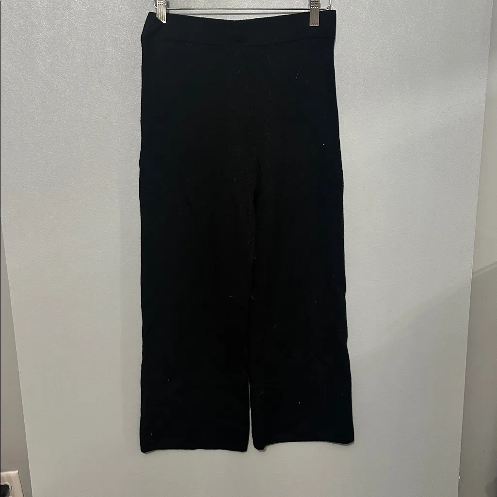 Whistles‎ Black Knit Wide Leg Pants - Image 3