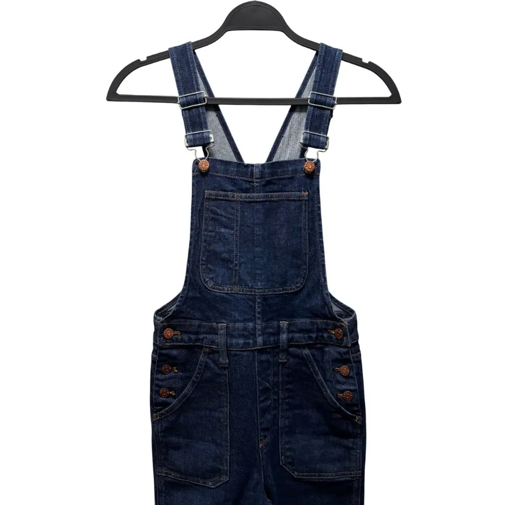 Madewell Flea Market Flare Denim Overalls XS Dark Indigo - Image 6