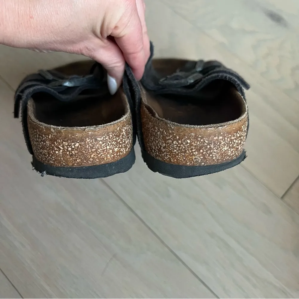 Birkenstock Arizona Suede with Soft Footbed in Dark Gray - Image 5