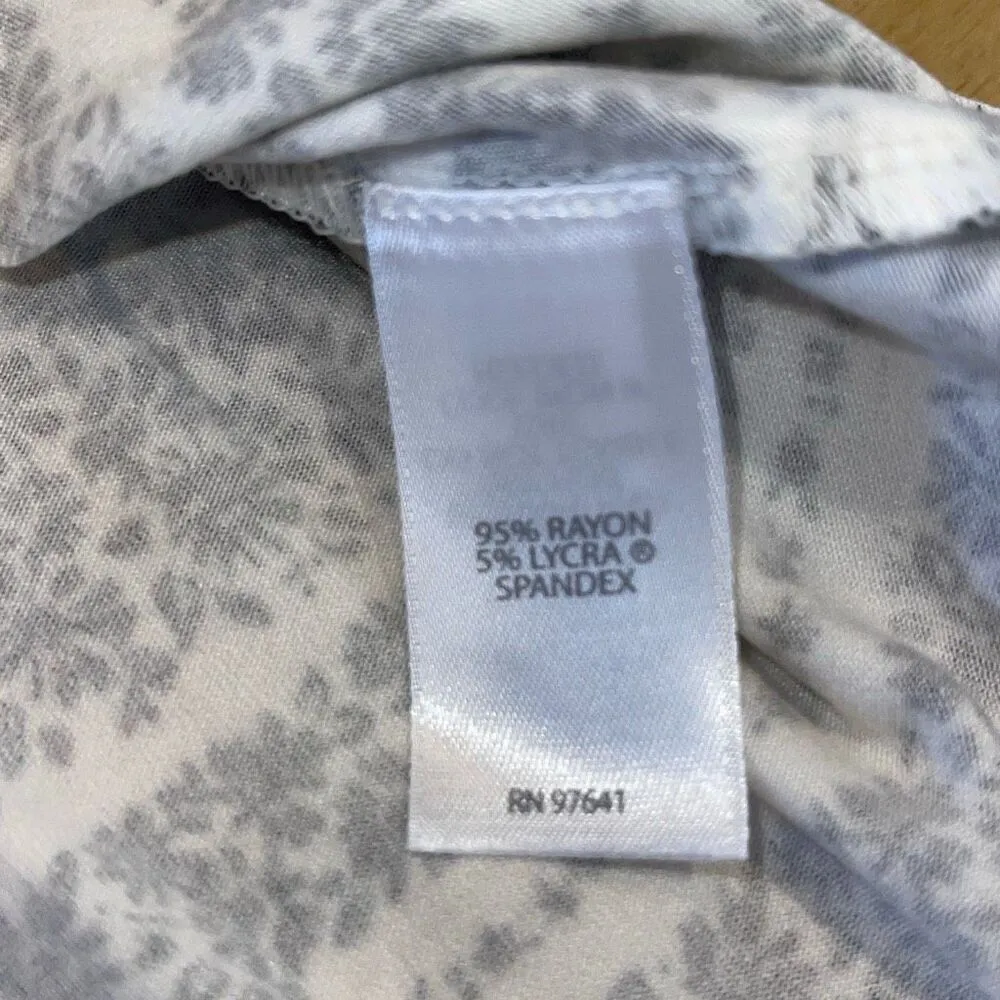 J. Jill Wearever Collection Cap Sleeve Raglan Soft Women's Size XLarge Black Flo - Image 5