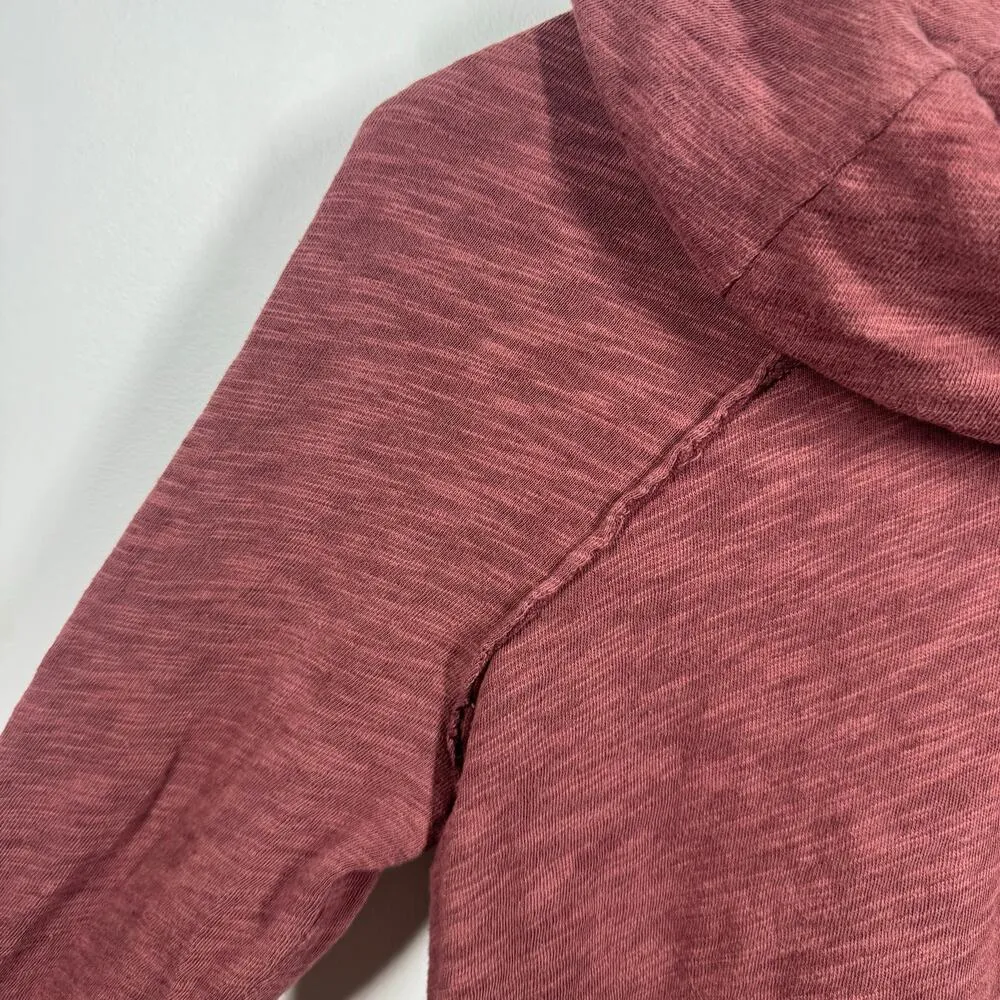 Free People FP Beach Top Women S Red Burgundy Cocoon Cowl Neck Pullover Shirt - Image 4