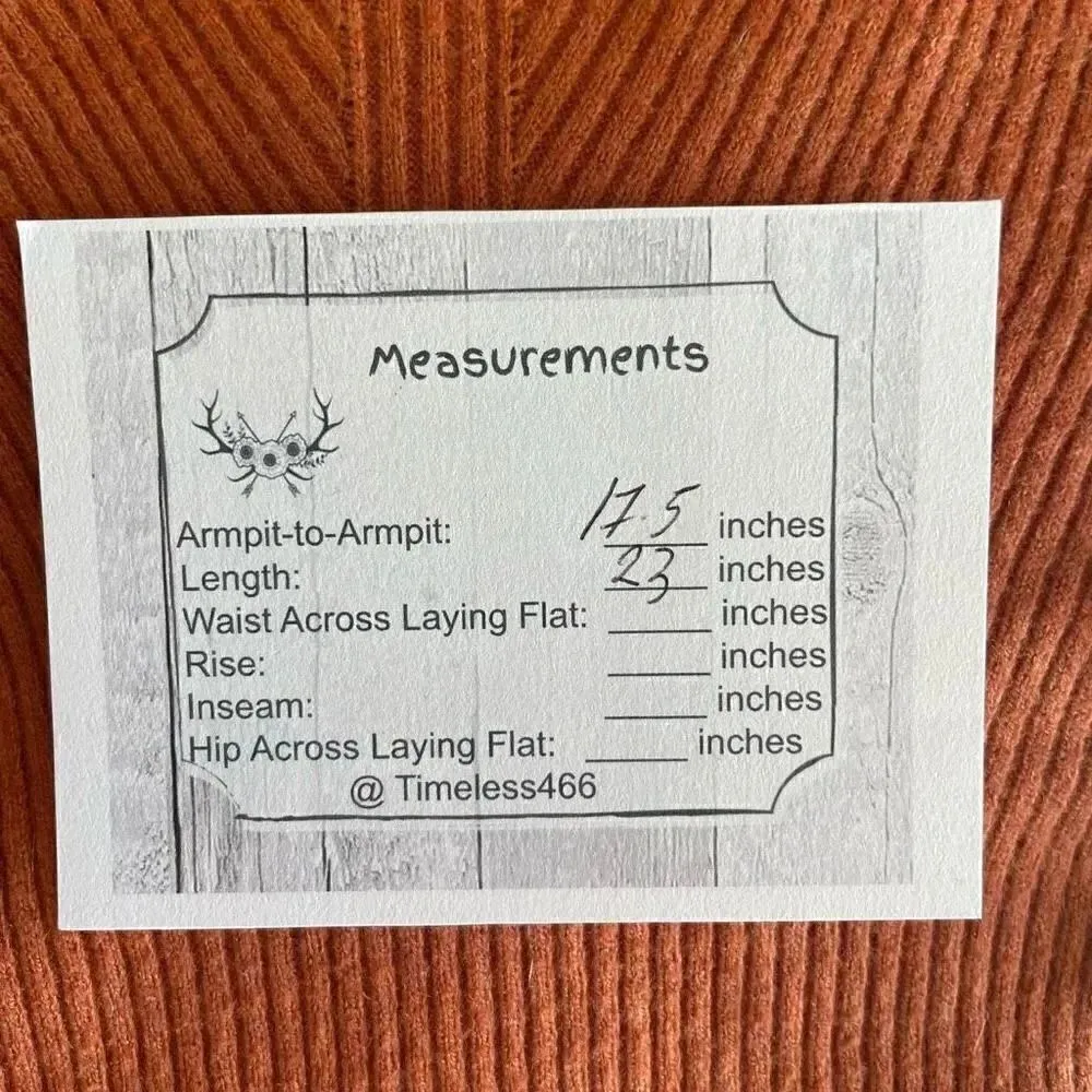 A New Day Burnt Orange Cropped Knit V-Neck Sleeveless Womens’ Tank Top L # 1507 - Image 8