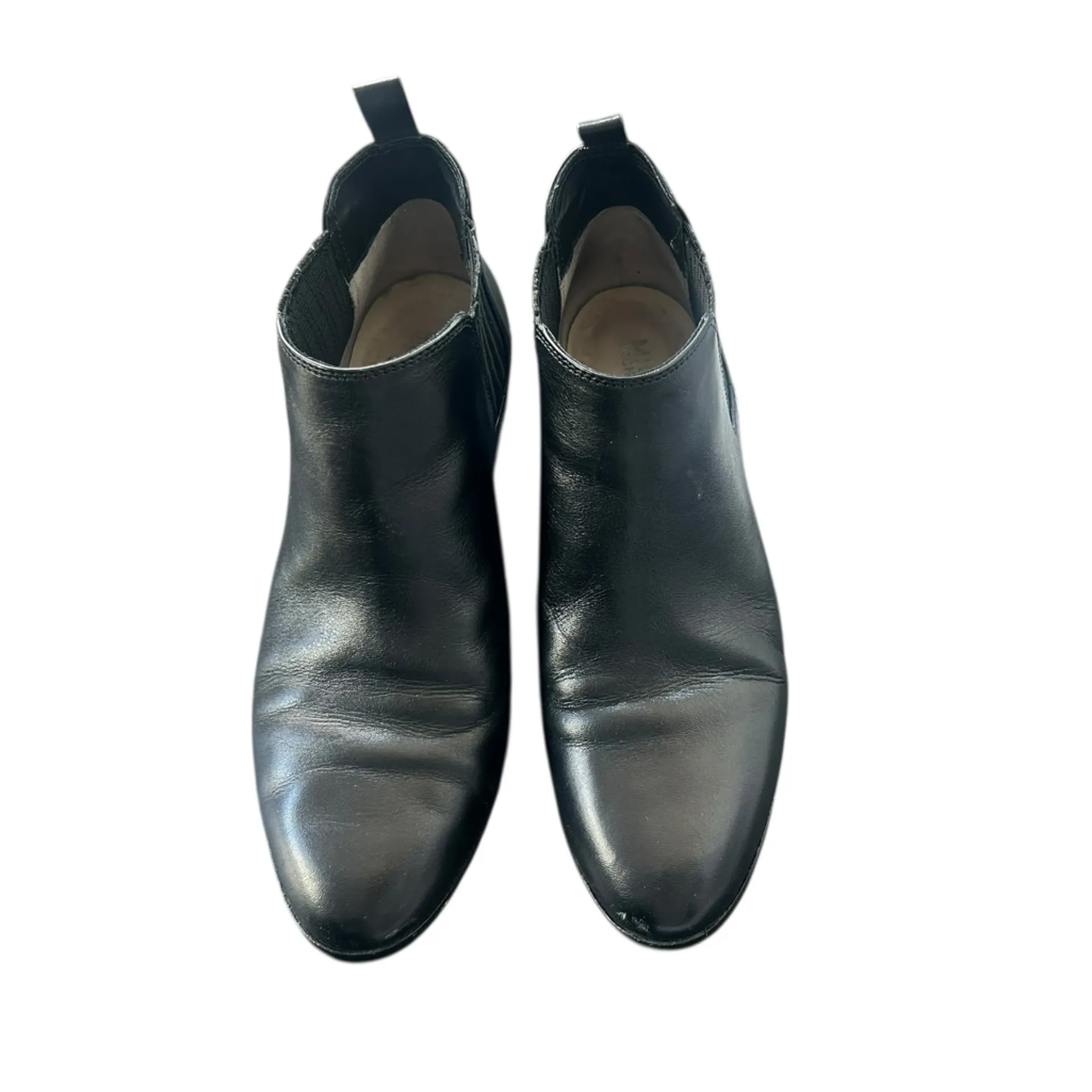 Michael Kors SHAW FLAT BOOTIE Black Leather Ankle Boots Size 7 - Image 2