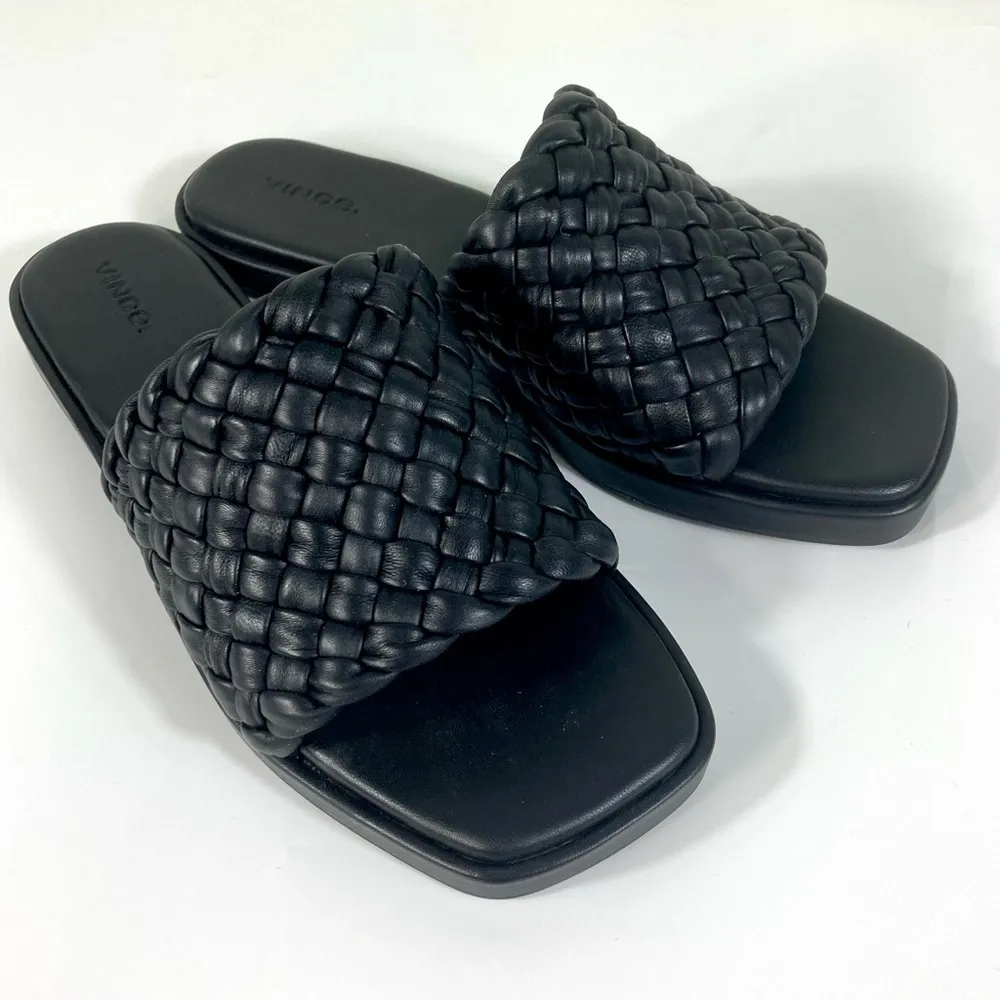 NWB Vince Rumi Sandal Black Size 9.5 Leather - Image 12