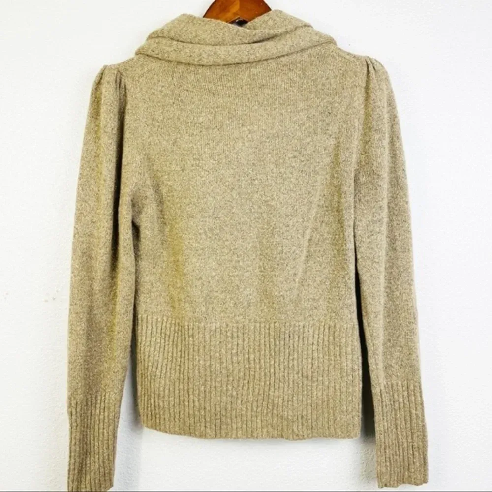 Ann Taylor LOFT Glitter Metallic‎ Thread Cowlneck Turtleneck Sweater Size Large - Image 8
