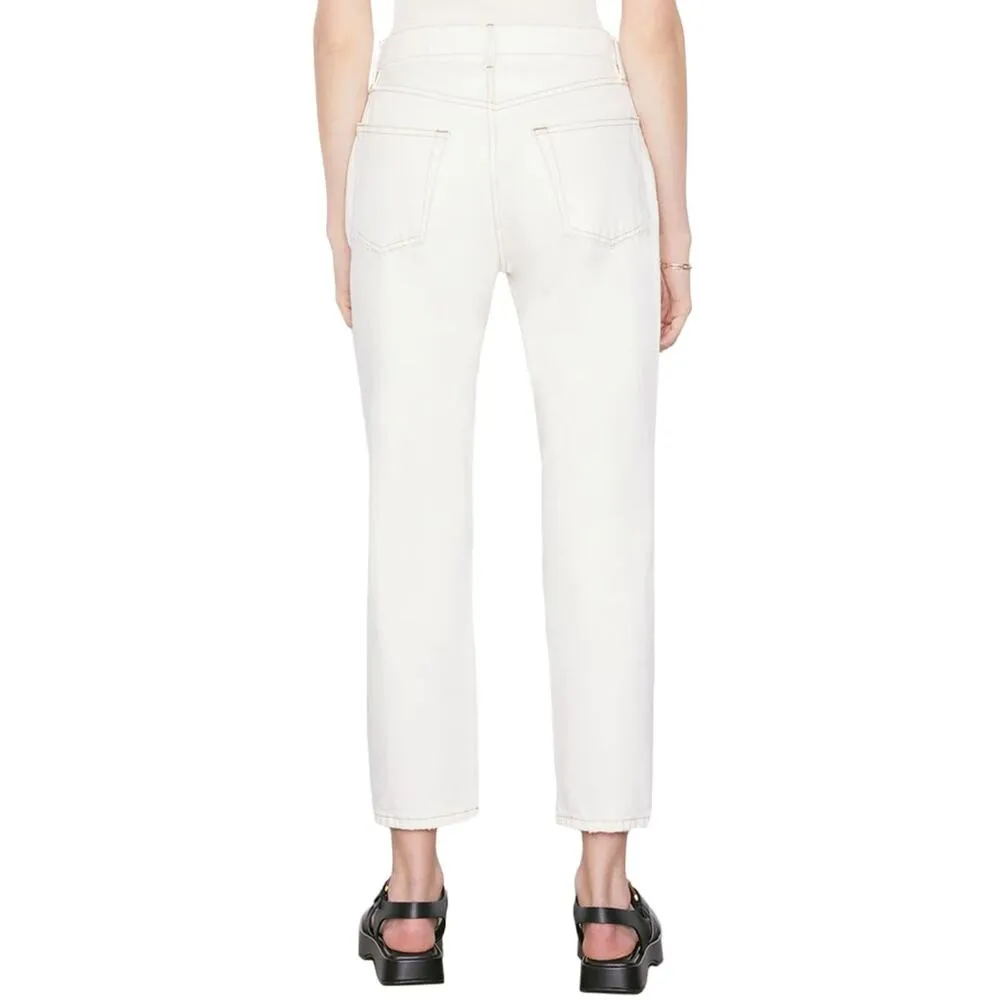 Frame Le Original Straight Leg Jeans High Waist Off White Rips Womens US 26 NWT - Image 2