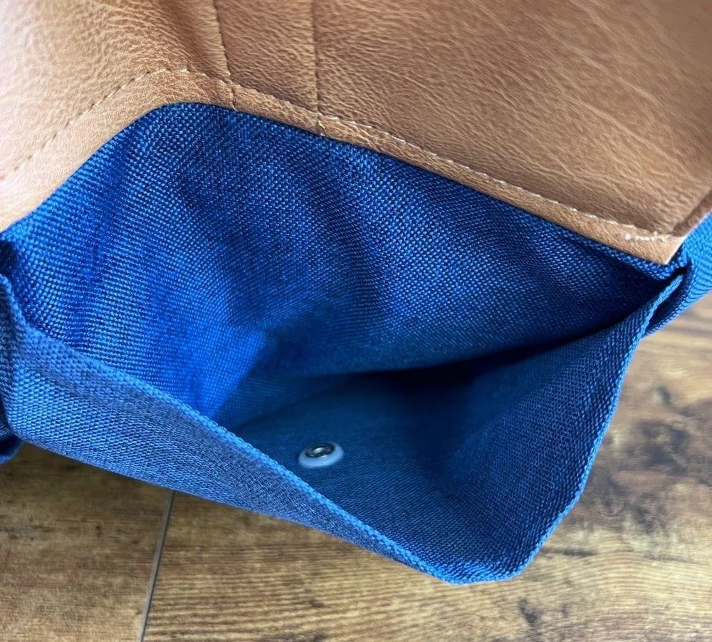 Zippered Lightweight Canvas Tote Bag With 2 Outside Snap Pockets - Image 12