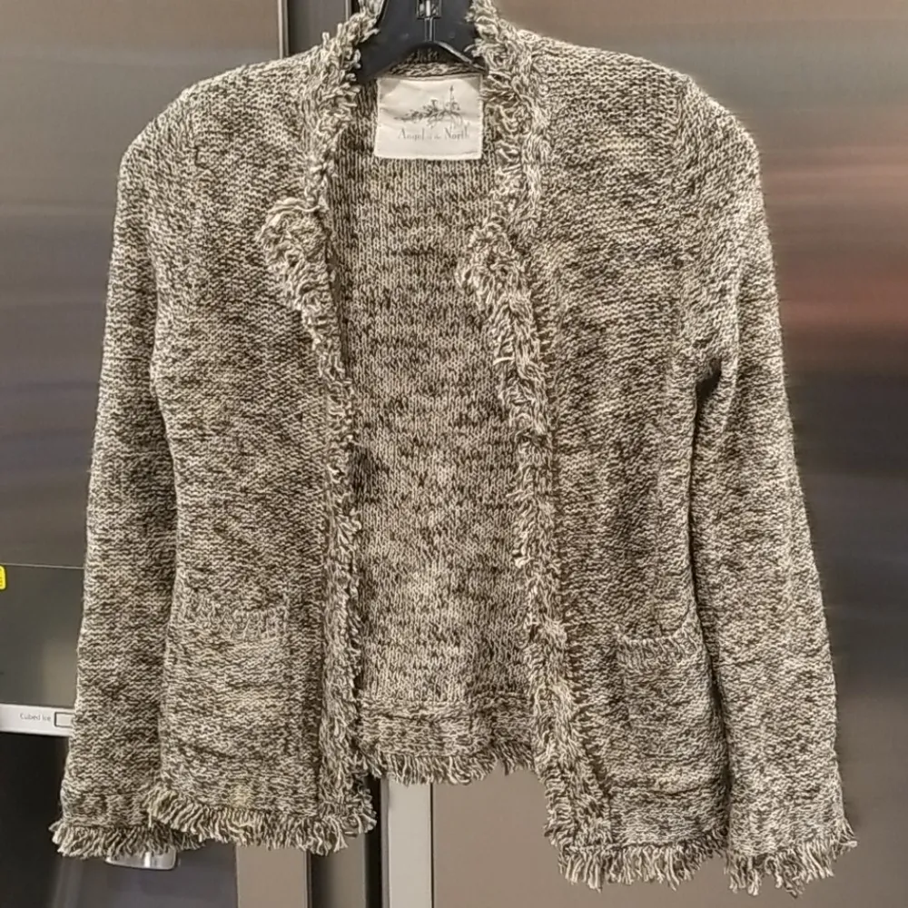 💕ANTHRO ANGEL OF THE NORTH💕 Fringed Cardigan (S) Green - Image 9