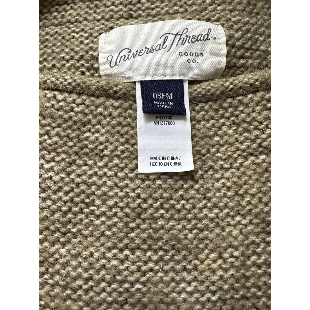 Universal Threads One Size Green Brown White Blanket Sweater - Image 4