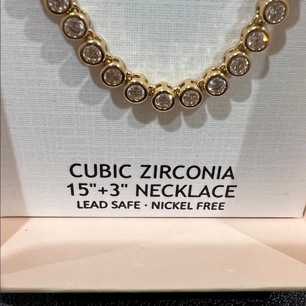 Camila Coelho | Gold Cubic Zirconia Choker Necklace - Image 2