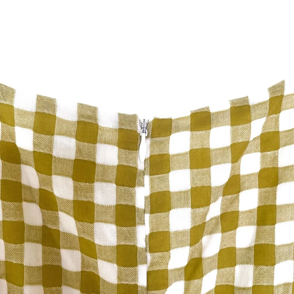 Emory Park Green Gingham Mini Tiered Cottage Short Sleeve Dress Size Medium - Image 12