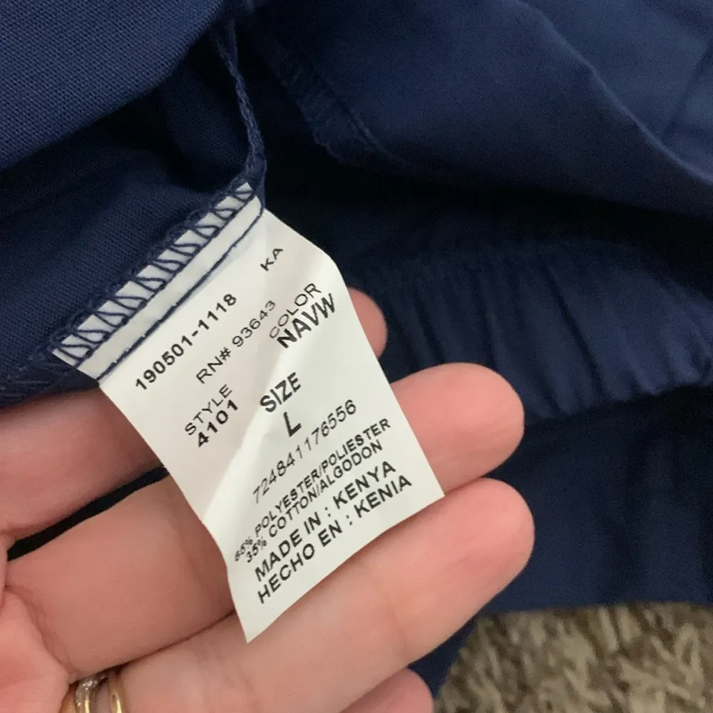 Cherokee NWT scrub pants flare leg drawstring front elastic back woman sz LARGE - Image 4