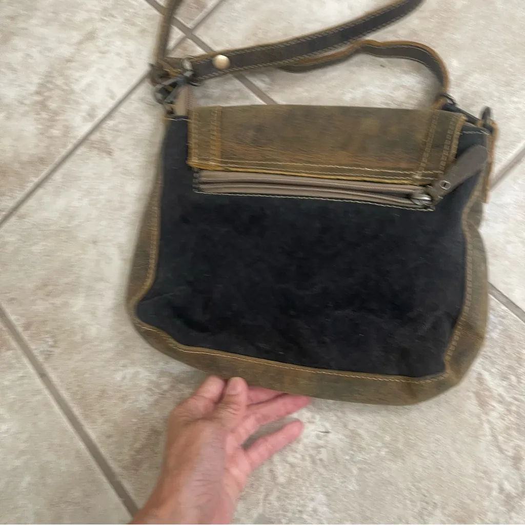 Myra‎ Bag Seeker Leather Crossbody shoulder Handbag Canvas Purse Aztec - Image 4