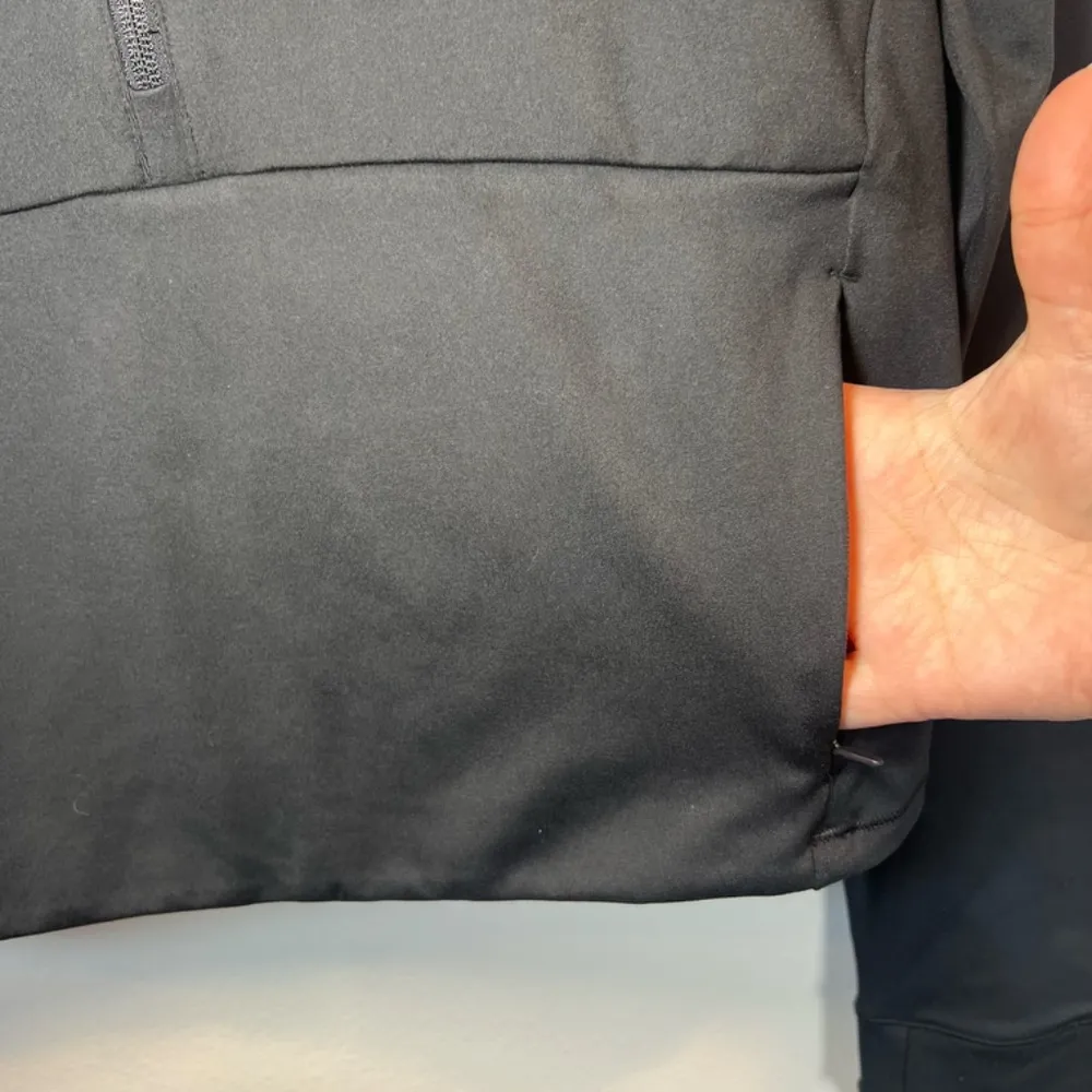 All In Motion Femme Knit 1/2 Zip Pullover Jacket Black Thumb Holes NEW Womens XL - Image 7