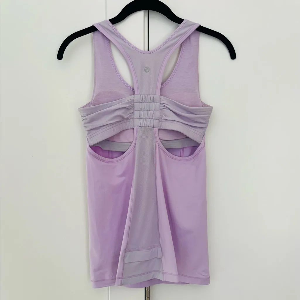 Lululemon Tone It tank pretty purple with removable padding size 6 - Image 4