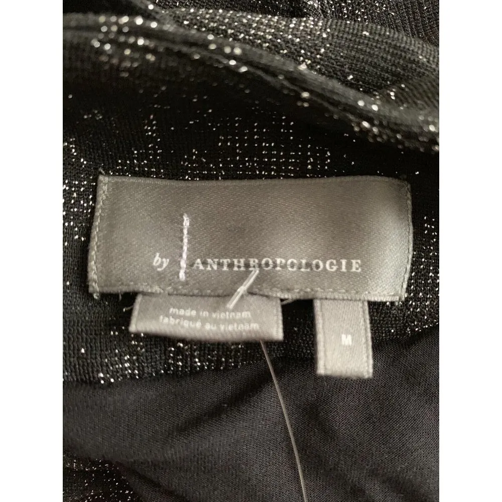 Anthropologie Carly Shimmer Top Medium New NWT Black Silver Sleeveless GORGEOUS - Image 4