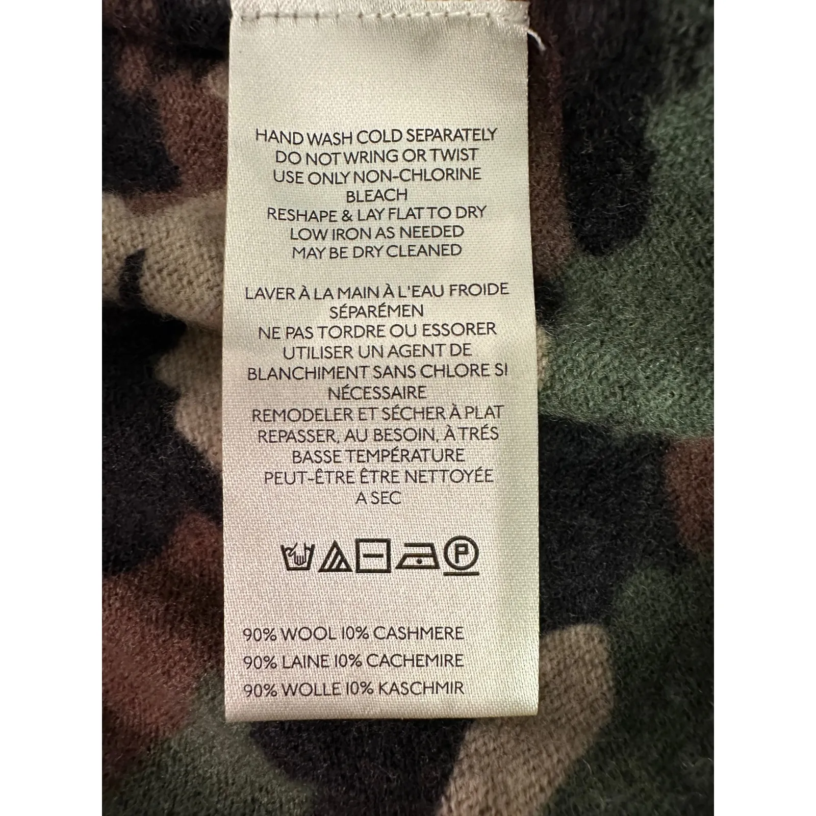 Free people‎ camo wool cashmere button down sweater XS - Image 3