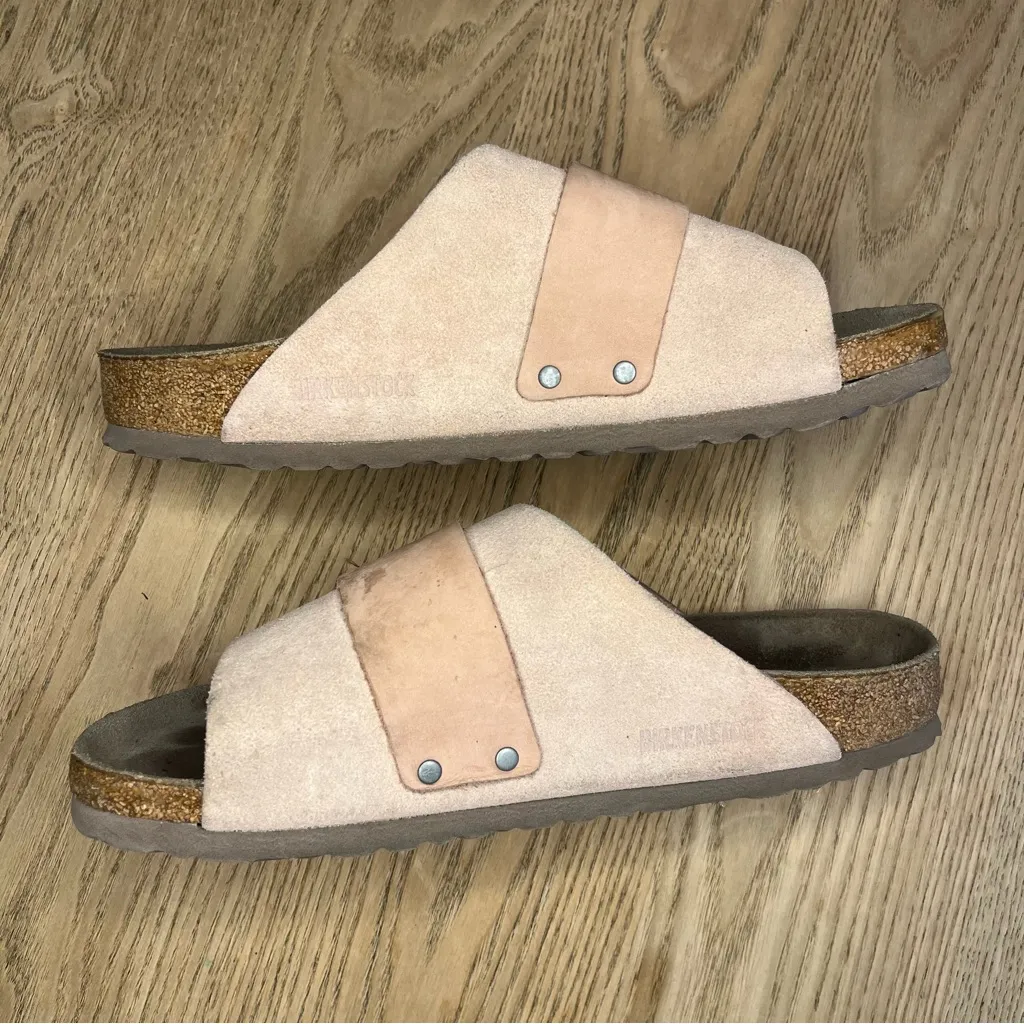 Birkenstock Kyoto Blush Pink Suede Slide Sandals Size 42 Women’s 11 - Image 7