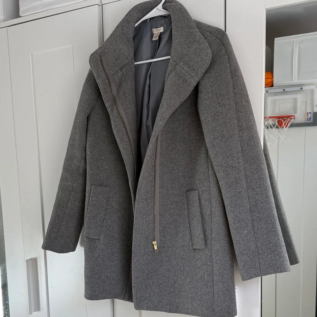 JCrew Charcoal Pea Coat - Image 4
