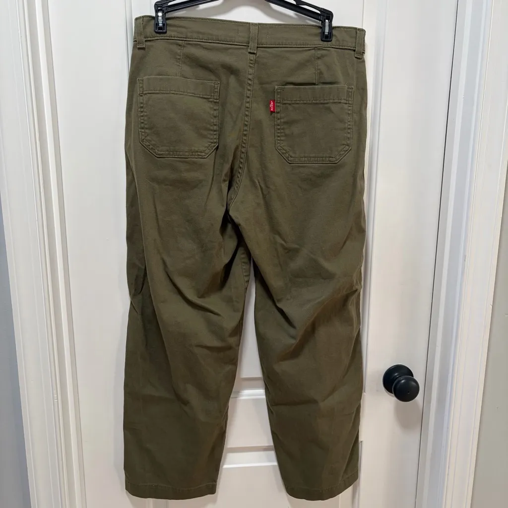 Levi’s Utility Chino Pants size 30 Olive Green Straight Leg Ankle Length - Image 13