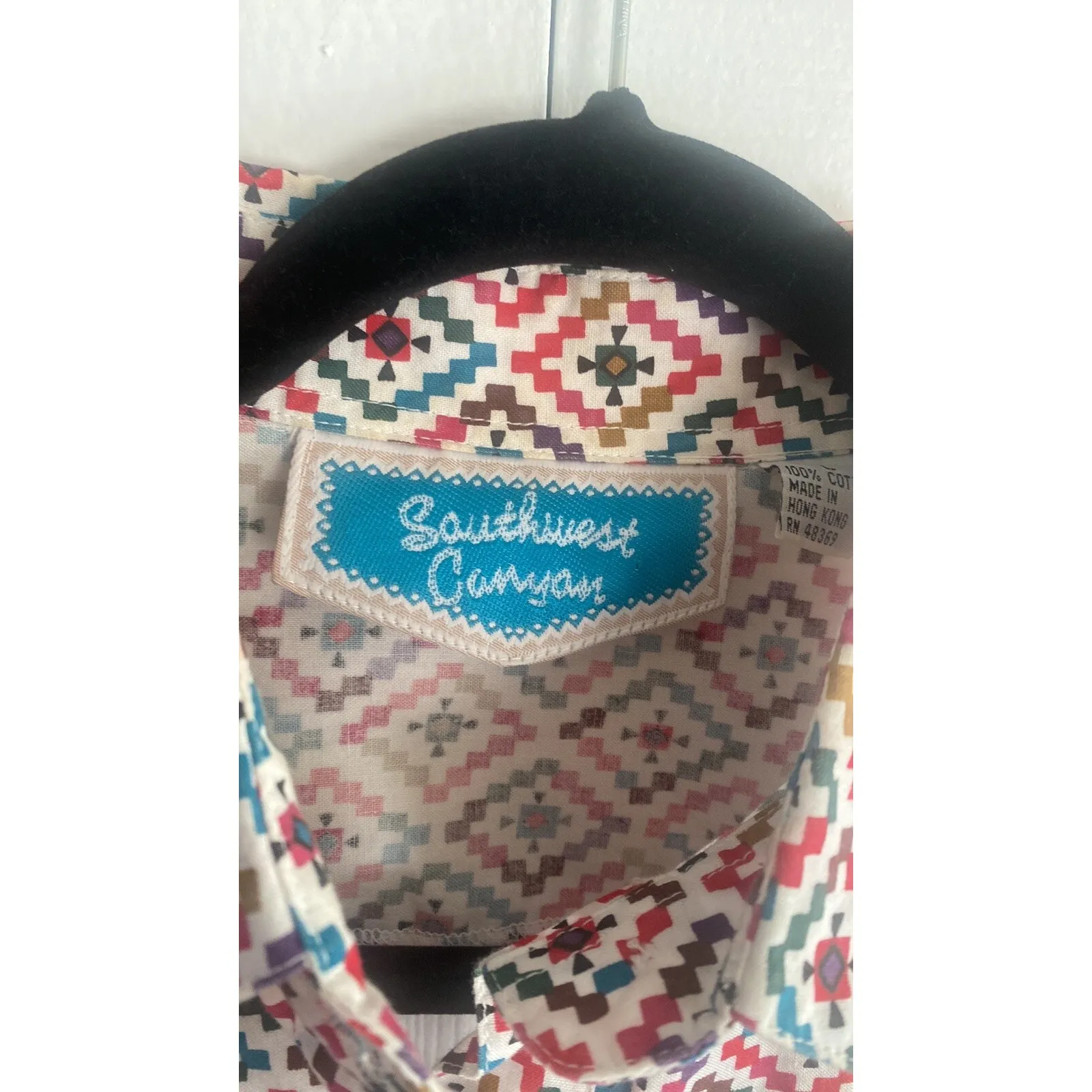 Southwest Canyon Womens Large Vintage Western Button Down Canyon - Image 4