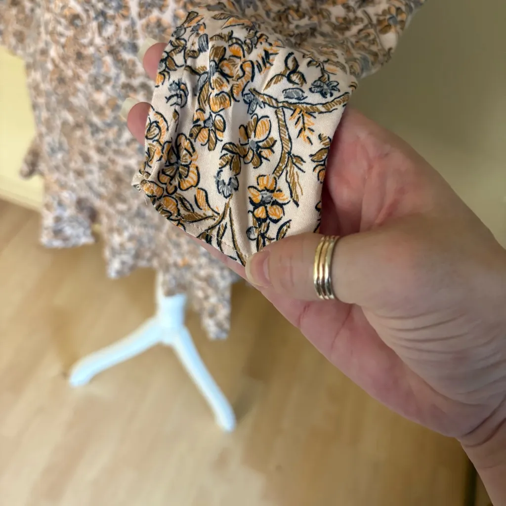 FREE PEOPLE Boheme Mini Dress Size‎ 2 Floral Long sleeve - Image 3