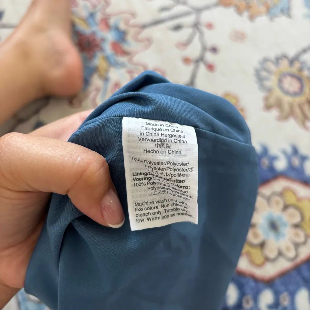 J. Crew Dusty Blue Scalloped Trim Camisole Tank Blouse Size 0 - Image 5