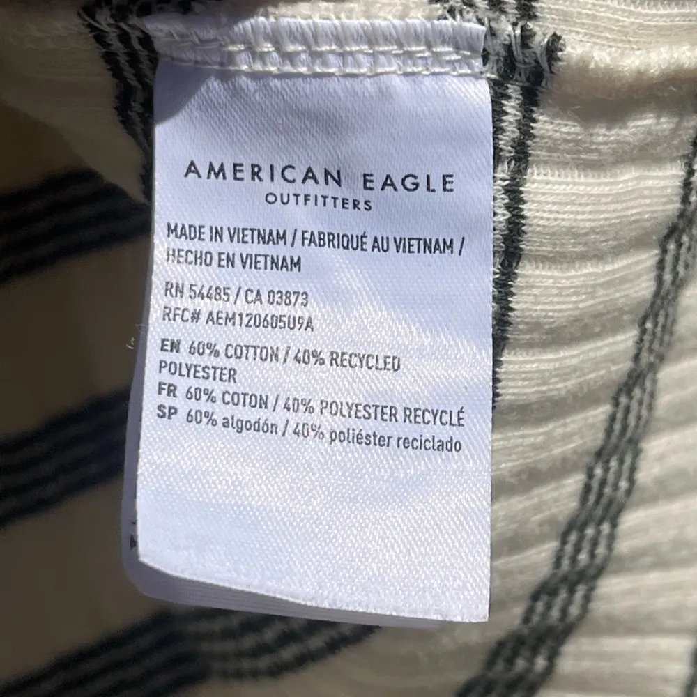 American Eagle button front ringer stripe baby tee - Image 6