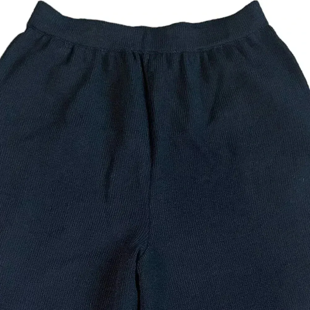 St. John Sport Cropped Black Pants Capri Stretch Santana Knit Size Small Women's - Image 6