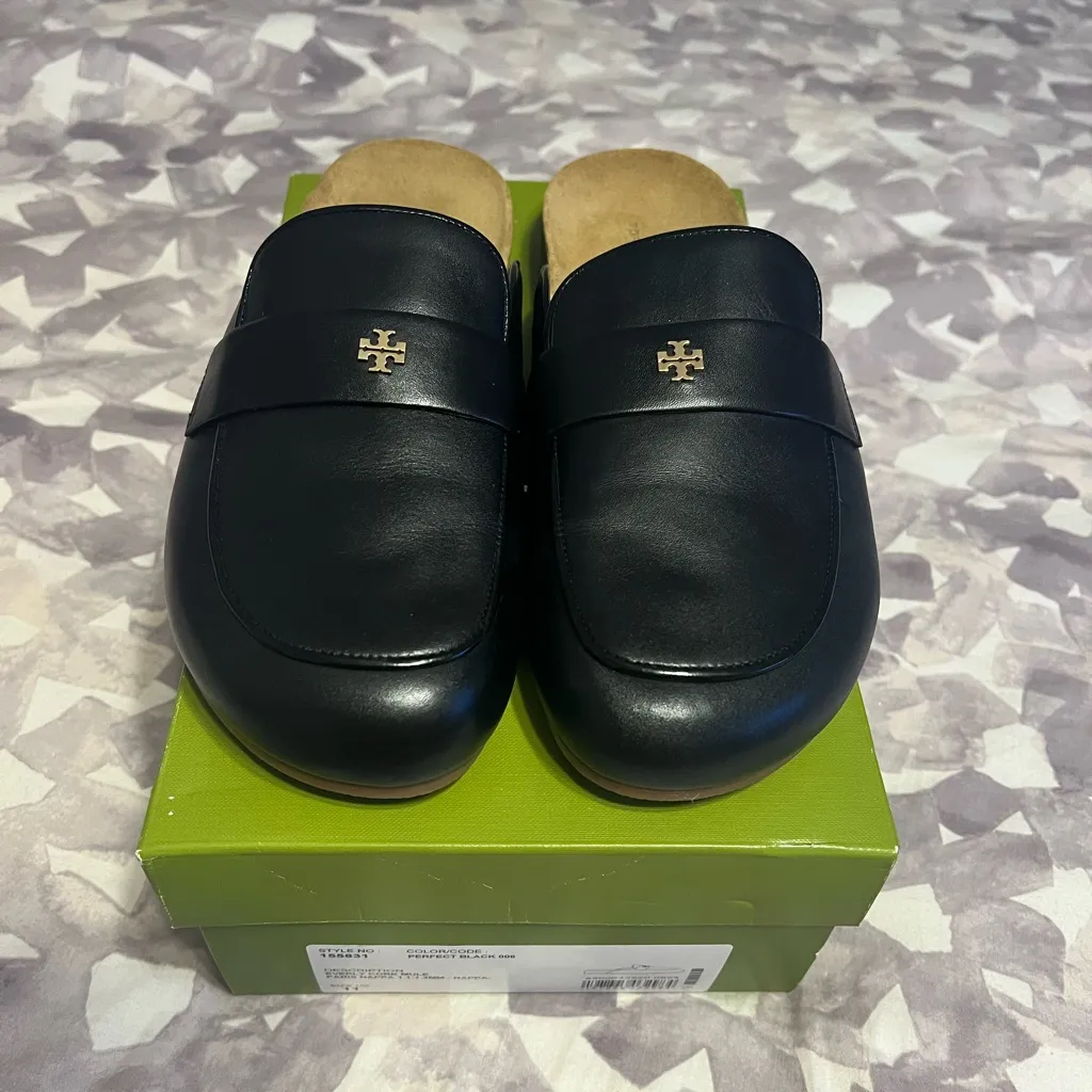 Tory Burch Black Leather Mules - Image 3