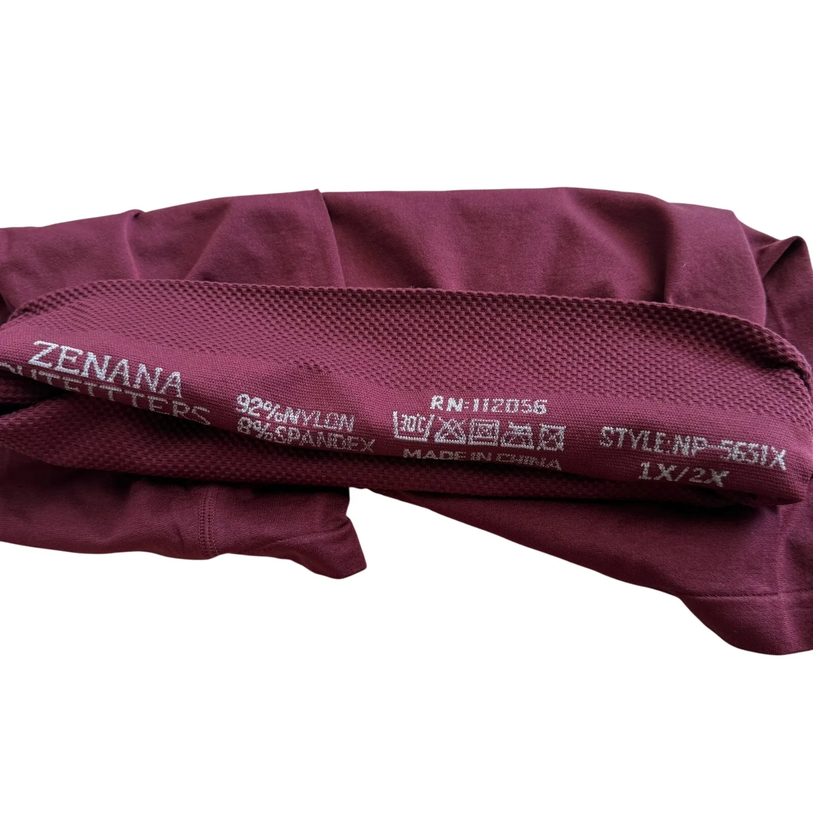 Zenana Outfitters Burgundy Shapewear Shorts Bottoms 1X 2X Plus Size‎ - Image 4