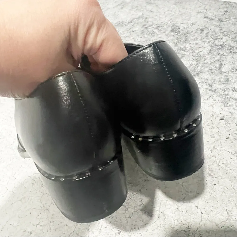 ABLE Women’s Leather Heeled Made In Brazil Side Cut Out Black Lace Up Size 6 - Image 5