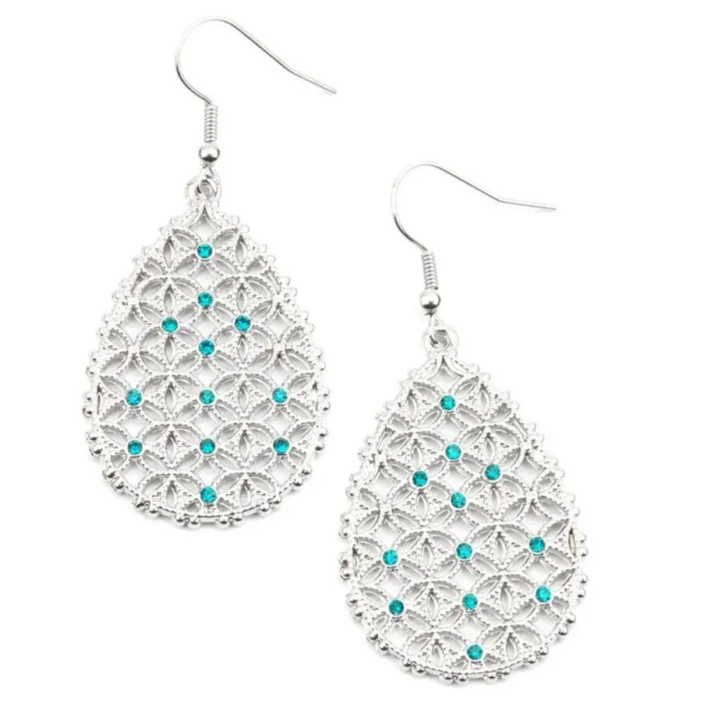Glorious Gardens Blue Earrings (238) - Image 2