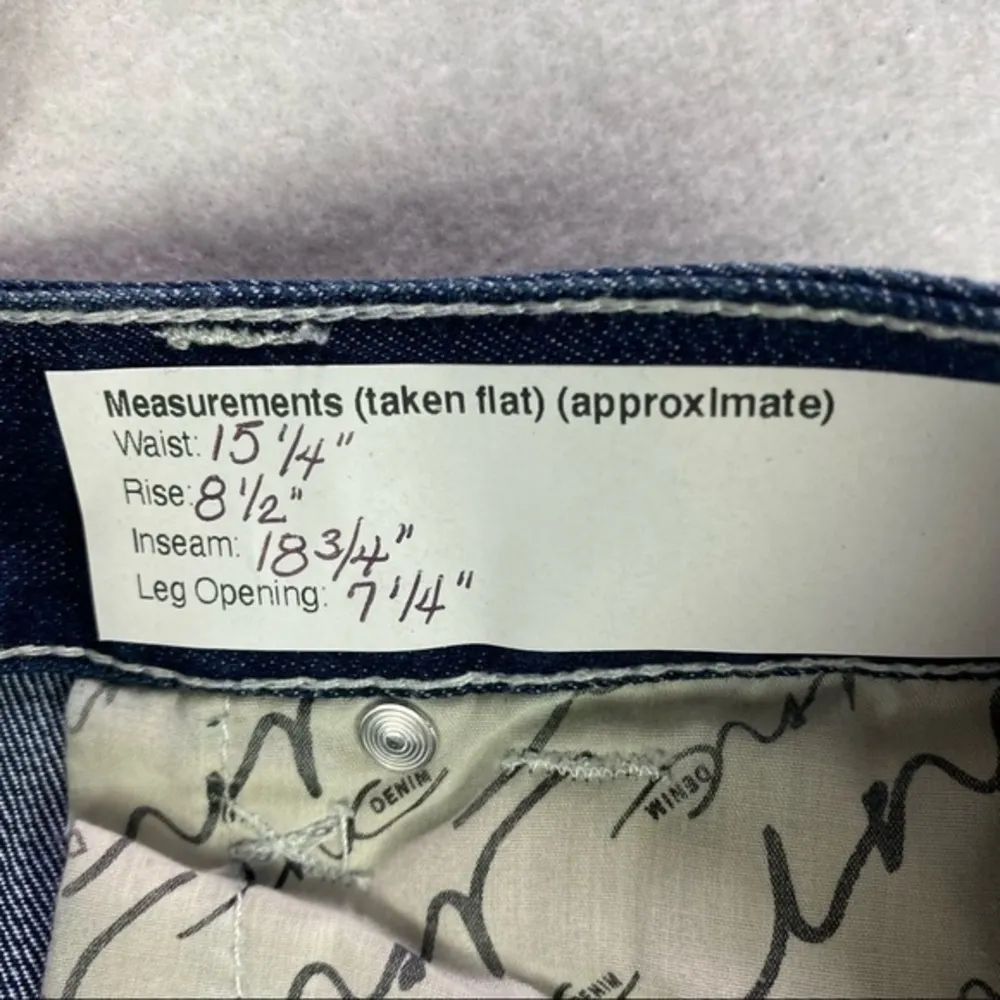 INC Petite Regular Fit Stretch Medium Wash Denim Mid Rise Capri Casual Size 6 Blue - Image 11