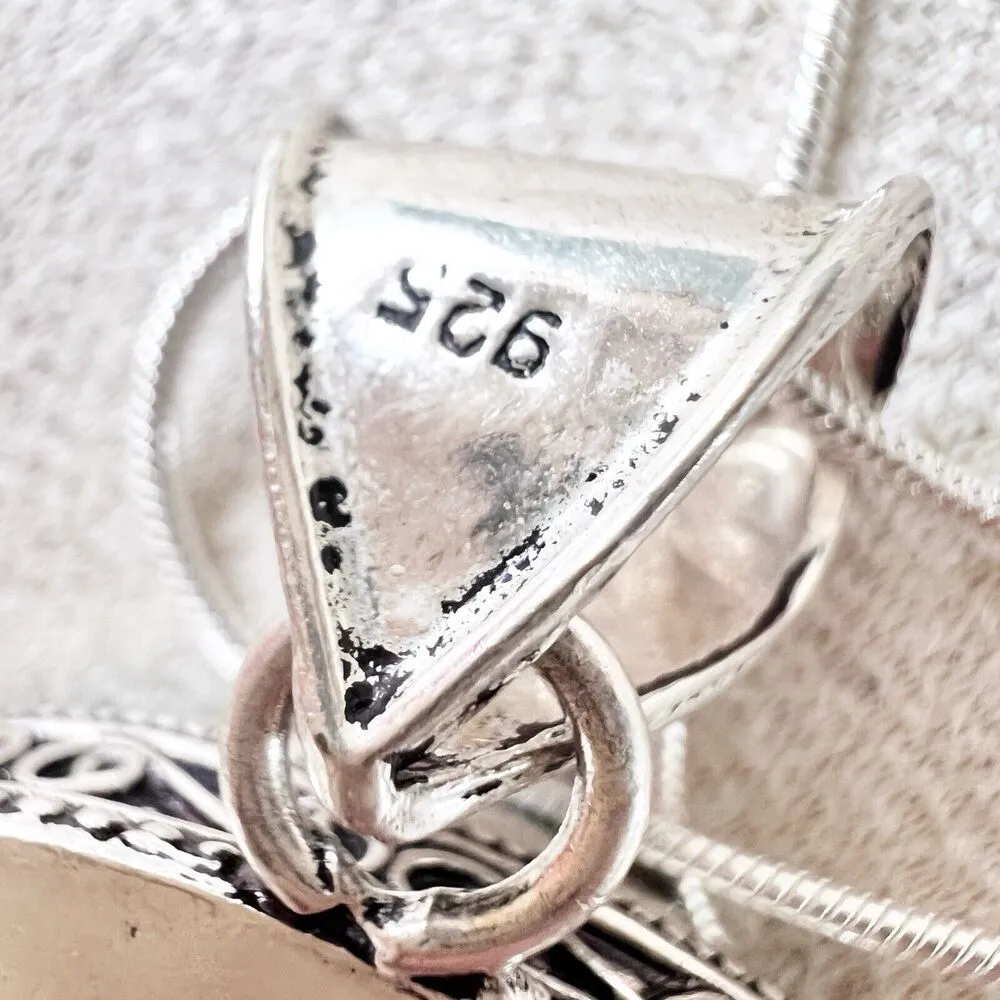 Apatite 925 Sterling Silver Heart Necklace Gemstone Handmade Womens Jewelry Blue - Image 7