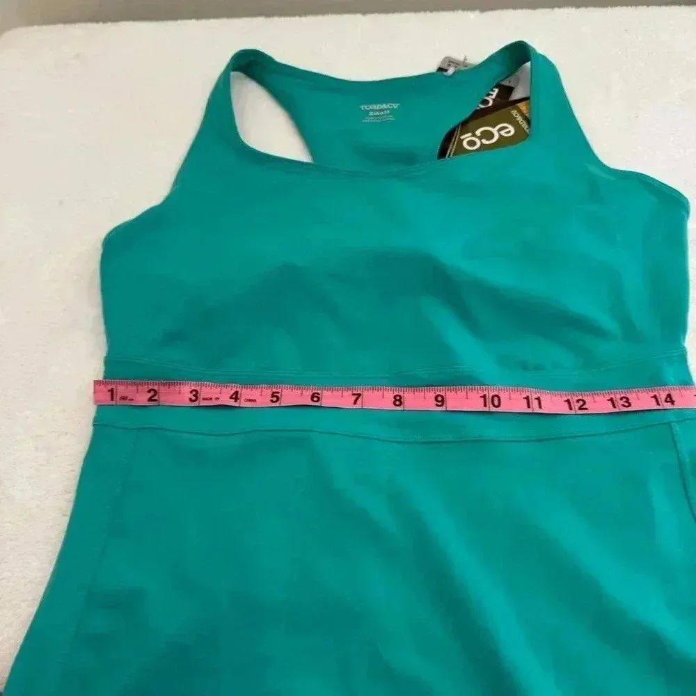 Toad & Co Tech Tomboy Racerback Dress Teal Sz s Green - Image 8