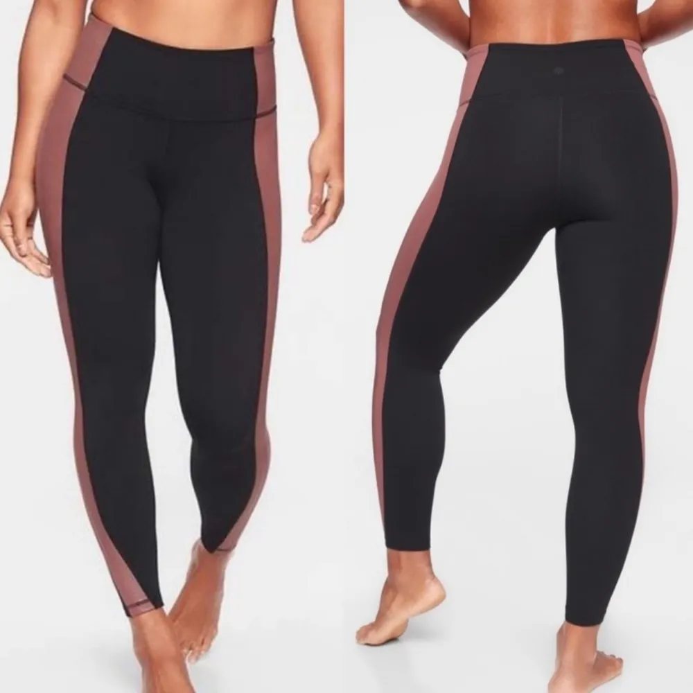 Athleta Salutation Colorblock Asym PowerVita 7/8 Leggings Size XS - Image 2