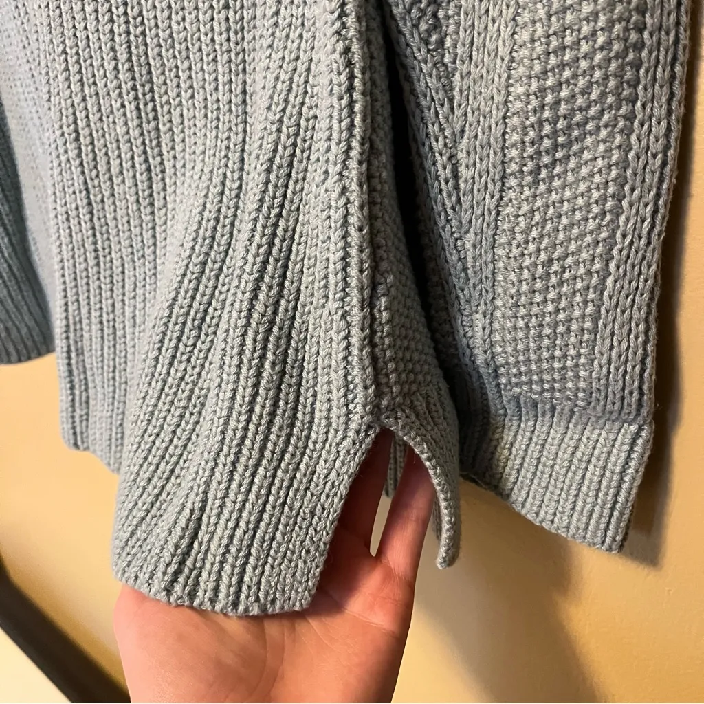 Talbots Light Blue Cable Knit Turtleneck Sweater - Image 3