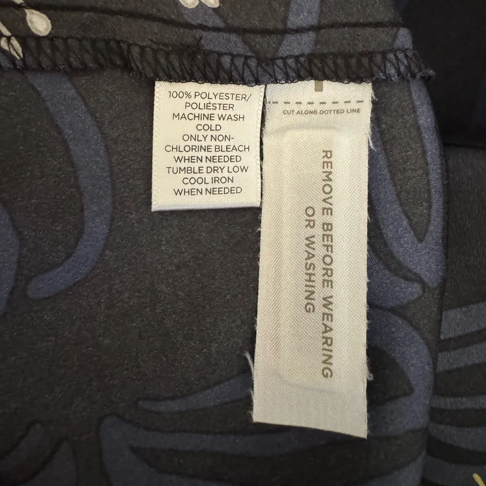 Women’s LOFT blue floral lightweight long sleeve tulip career casual dress 8 - Image 5