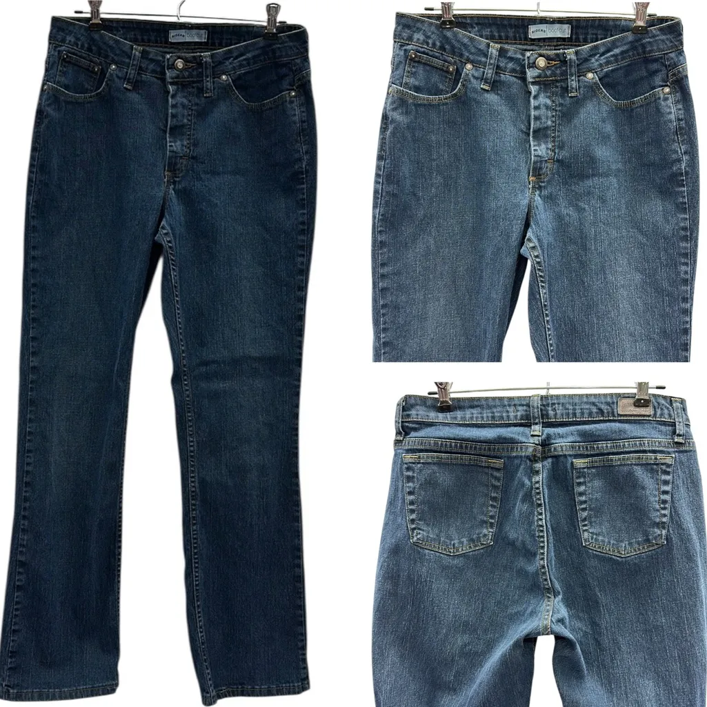 Lee Riders Stretch Denim Mid Rise Boot Cut Medium Wash Blue Jeans Womens 8 M - Image 2