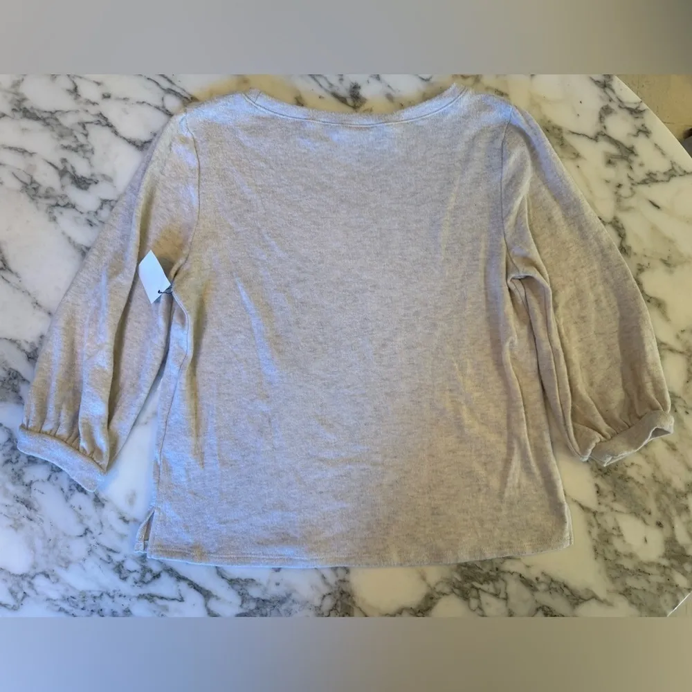 NWT Caslon Cozy Knit Top Beige Oatmeal Heather S | Soft Ballet Neck Long Sleeve - Image 8